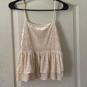 American Eagle Velvet Blouse Tank Top